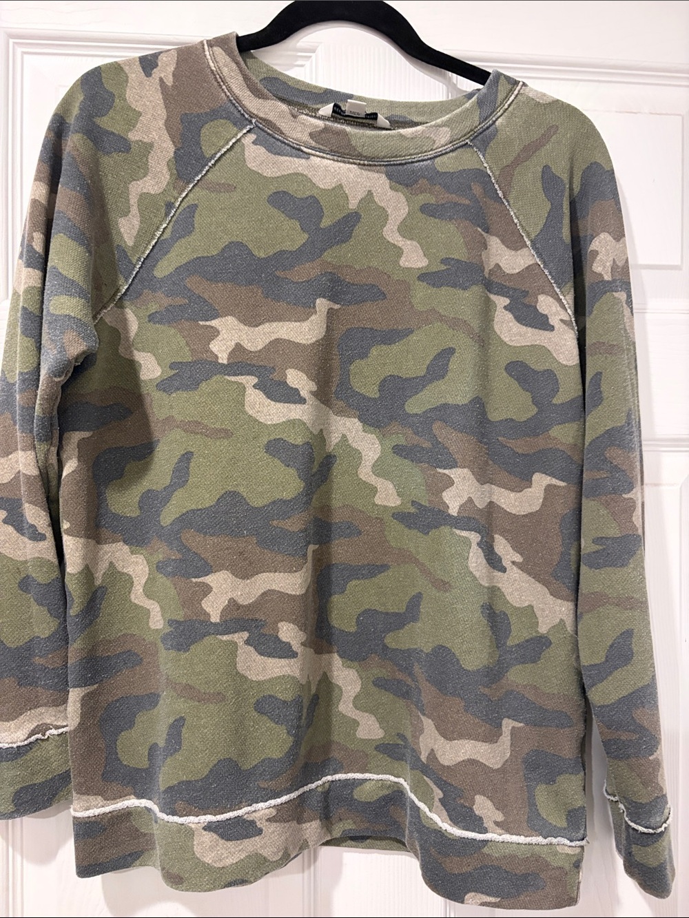 American Eagle Outfitters Kids Camo Pajama Top - Green, Brown, Tan